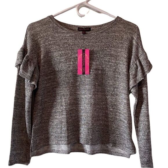 Material Girl Marled Grey Sweater - Picture 1 of 2